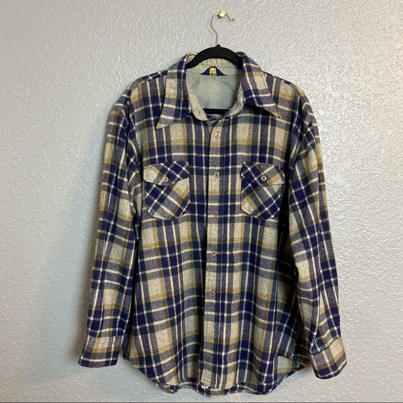 Vintage Other - VINTAGE MENS GRODINS MENS FANNEL BUTTON DOWN SHIRT